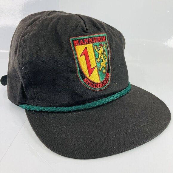 Mannheim Steamroller Logo Strapback Hat Concert Tour Cap Rope Made in USA VTG - Picture 1 of 7